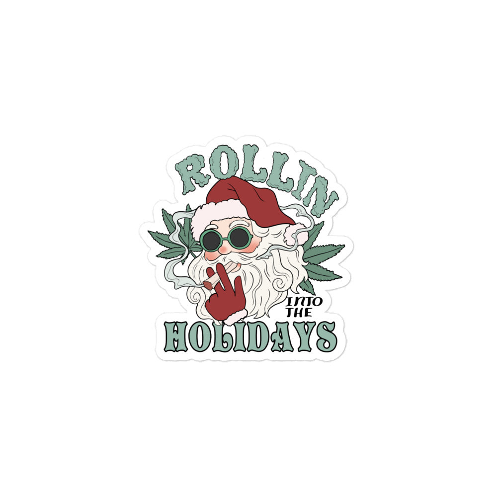 Rollin' Into The Holidays - Bubble-free stickers